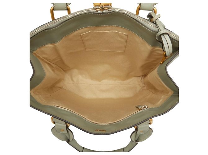 Saco Tote Chloé em couro verde - vista 8
