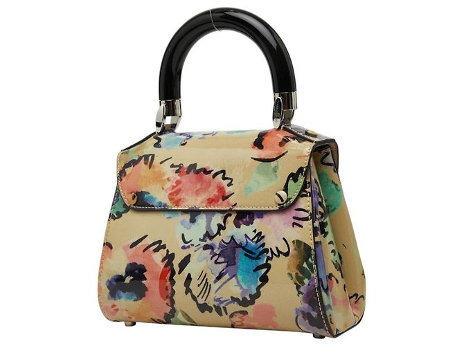 Borsa Flower Giorgio Armani Multicolore Beige - vista 2