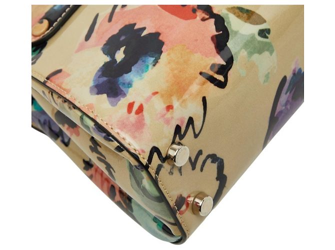 Borsa Flower Giorgio Armani Multicolore Beige - vista 7