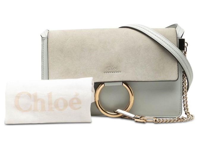 Borsa a tracolla Chloé Faye Marrone Blu - vista 7