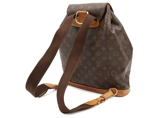 Louis Vuitton Monogram Montsouris GM Rucksack Schultertasche Braun Weiß Monogramm - Ansicht 3