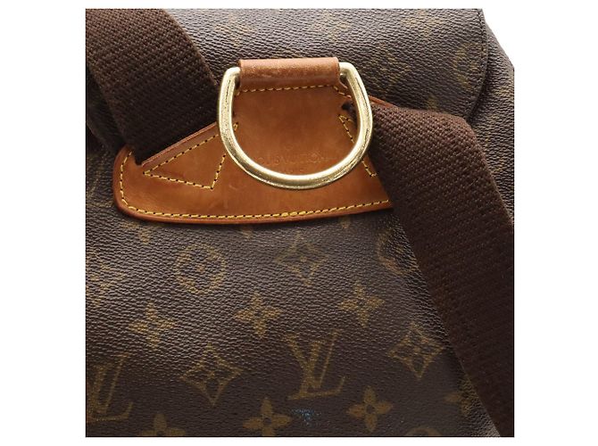 Louis Vuitton Monogram Montsouris GM Rucksack Schultertasche Braun Weiß Monogramm - Ansicht 5