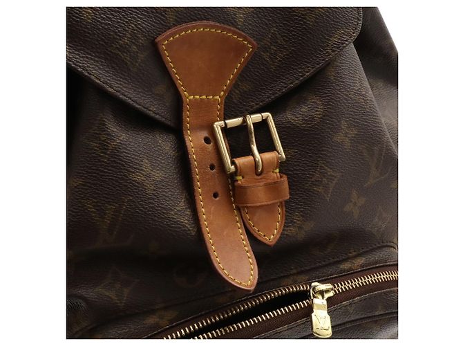 Louis Vuitton Monogram Montsouris GM Rucksack Schultertasche Braun Weiß Monogramm - Ansicht 8