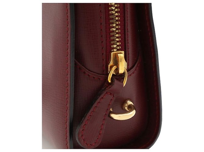 Borsa a Pochette Cartier Must de Line Second Clutch Bag Rosso Bordò - vista 6