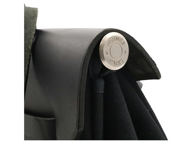 Hermès Borsa a mano e a tracolla HERMES Herbag MM Nero - vista 7