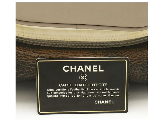 Mochila Chanel Sport Line Coco Mark Castaño Negro Crudo Amarillo - vista 10