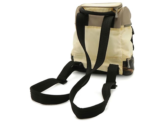 Mochila Chanel Sport Line Coco Mark Castaño Negro Crudo Amarillo - vista 3