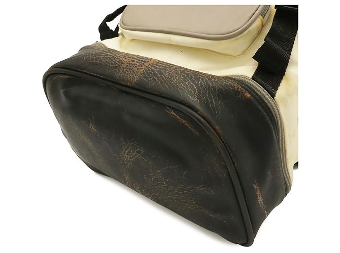 Mochila Chanel Sport Line Coco Mark Castaño Negro Crudo Amarillo - vista 4