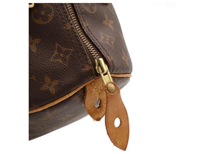 Borsa Louis Vuitton Monogram Speedy 30 Marrone Bianco Monogramma - vista 6