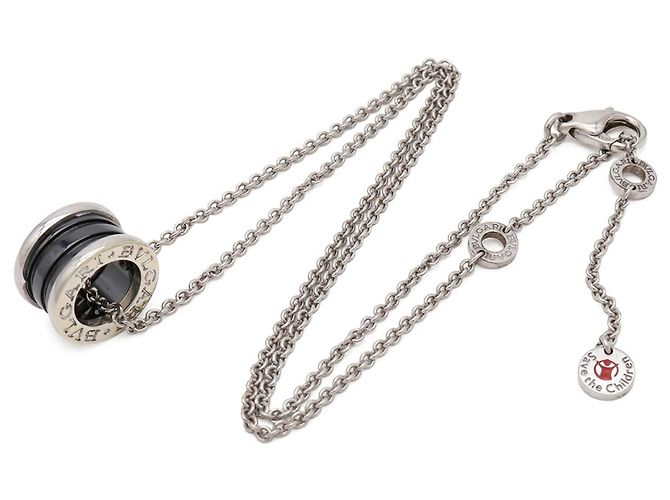 Bulgari Collar Bvlgari B-zero1 Save the Children Negro Plata - vista 3