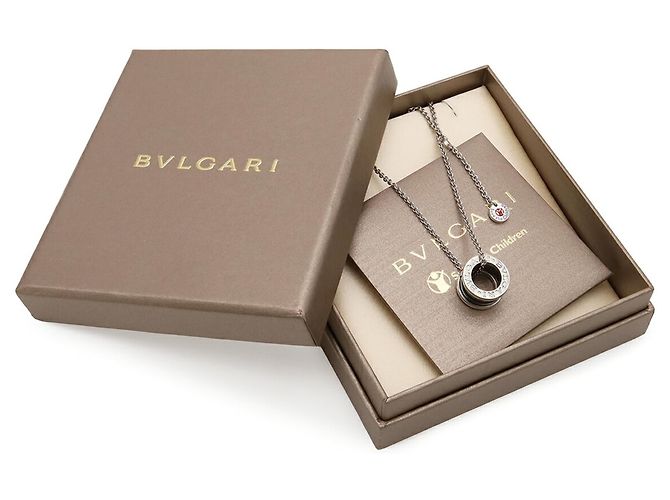 Bulgari Collar Bvlgari B-zero1 Save the Children Negro Plata - vista 8
