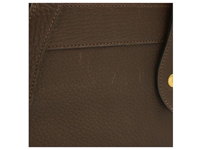 Hermès Hermes Shopper aus dunkelbraunem Leder - Ansicht 5