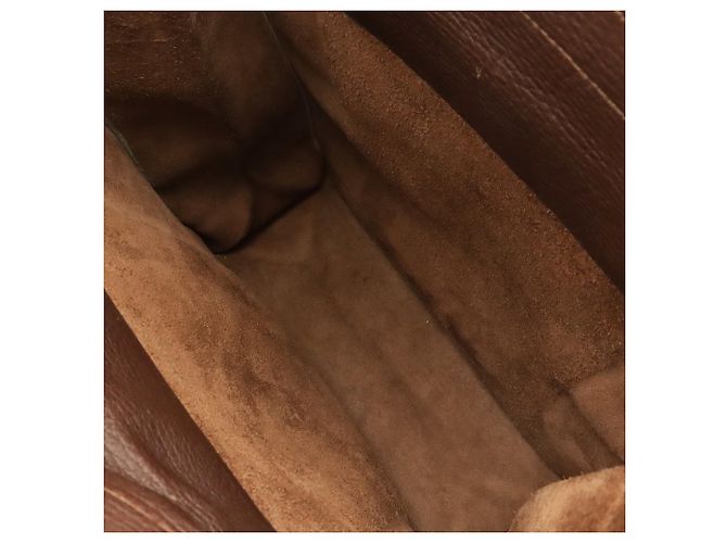 Hermès Hermes Shopper aus dunkelbraunem Leder - Ansicht 7