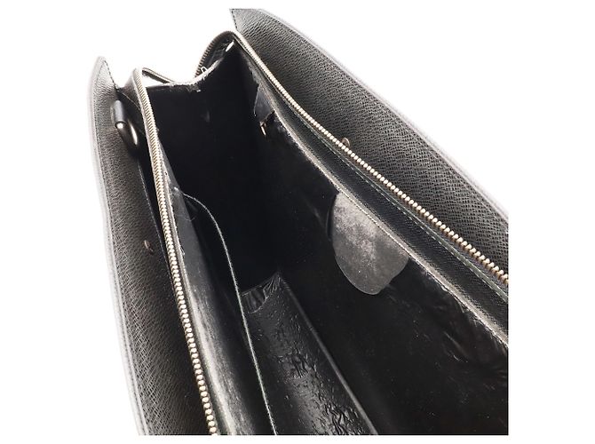 Borsa Louis Vuitton Taiga Port Document Rosan Nero Grigio - vista 10
