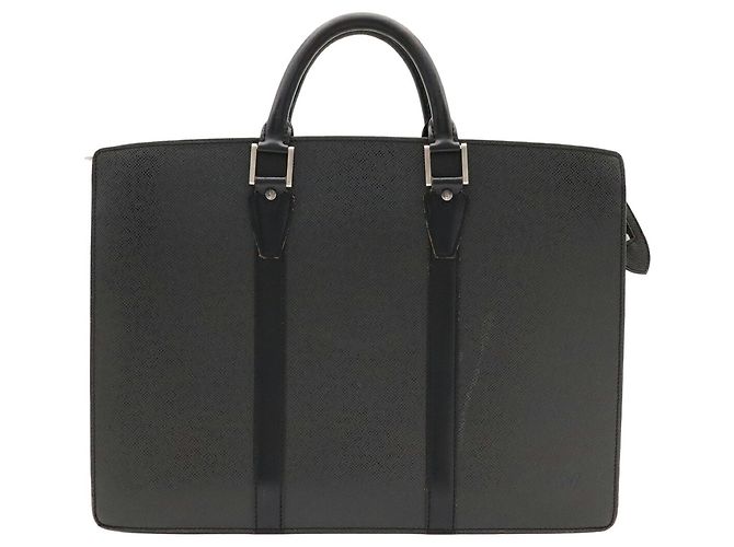 Borsa Louis Vuitton Taiga Port Document Rosan Nero Grigio - vista 2