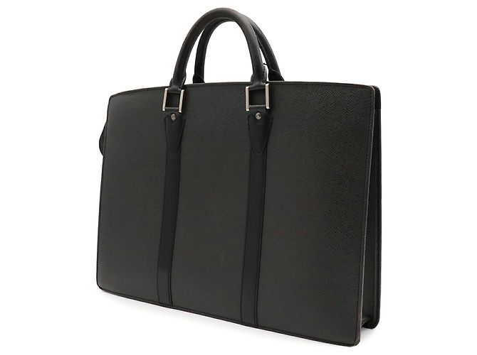 Borsa Louis Vuitton Taiga Port Document Rosan Nero Grigio - vista 3