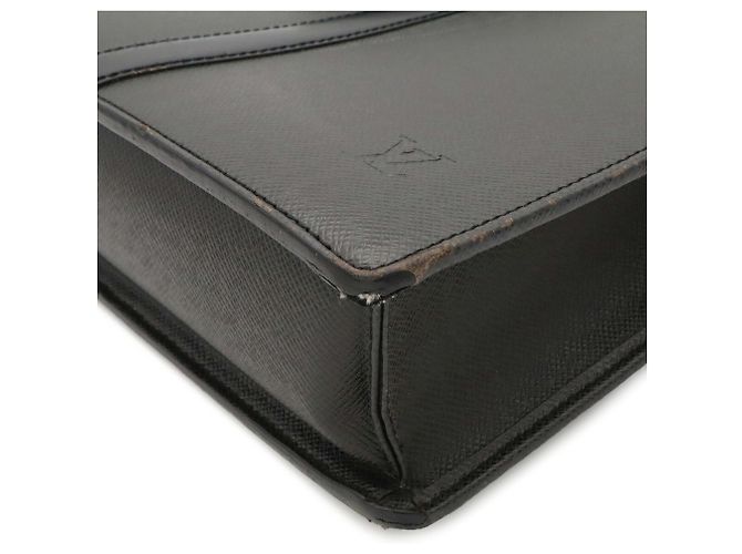 Borsa Louis Vuitton Taiga Port Document Rosan Nero Grigio - vista 4