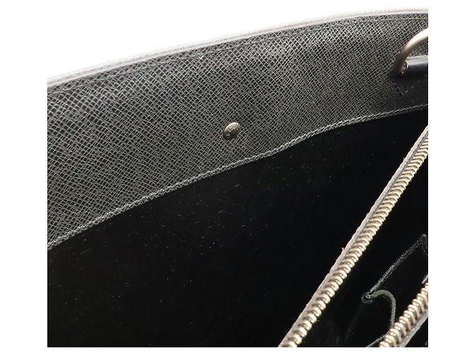 Borsa Louis Vuitton Taiga Port Document Rosan Nero Grigio - vista 8