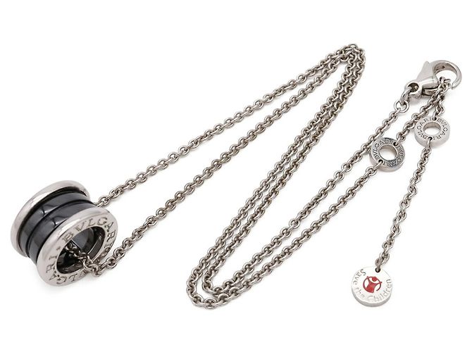 Bulgari Collar Bvlgari B-zero1 Save the Children Negro Plata - vista 3