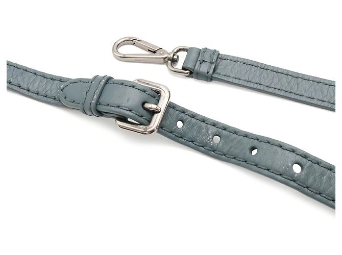 Saco Tote Prada Triangle em couro cinza Marrom - vista 6