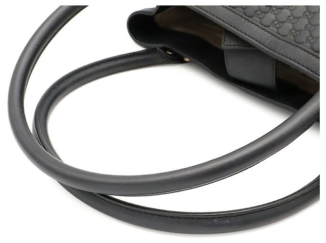 Borsa Tote GUCCI Microguccissima Nero Giallo - vista 5