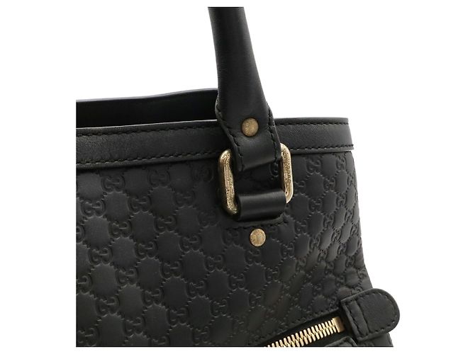 Borsa Tote GUCCI Microguccissima Nero Giallo - vista 7