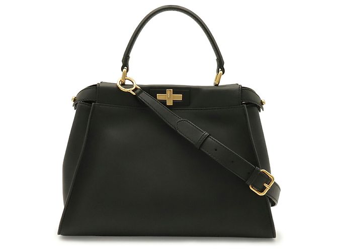 Borsa Fendi Peekaboo Regular Nero - vista 2