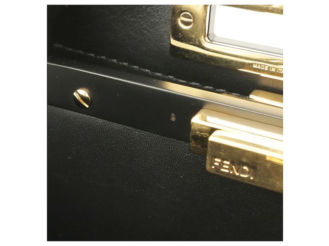 Borsa Fendi Peekaboo Regular Nero - vista 8