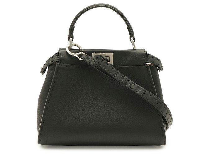 Borsa Fendi Mini Peekaboo Nero - vista 2