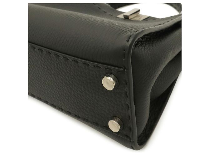 Borsa Fendi Mini Peekaboo Nero - vista 4