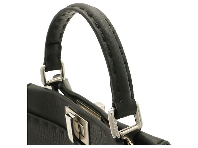 Borsa Fendi Mini Peekaboo Nero - vista 5