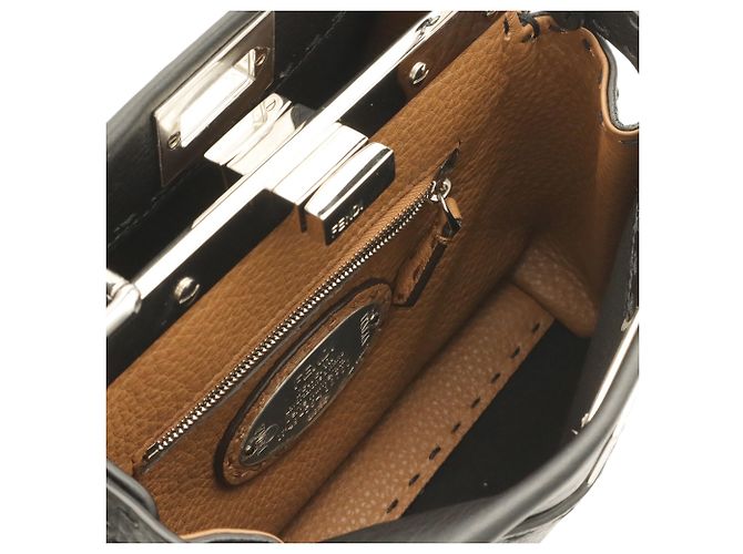 Borsa Fendi Mini Peekaboo Nero - vista 7