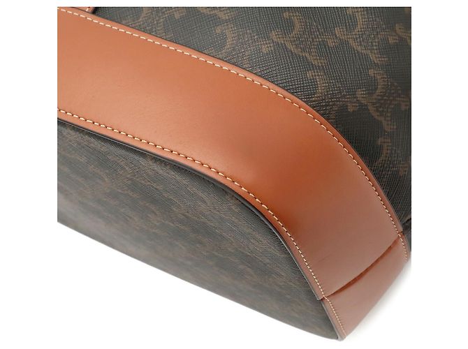 Céline Borsa a tracolla Medium Bucket Triomphe CELINE Marrone - vista 4
