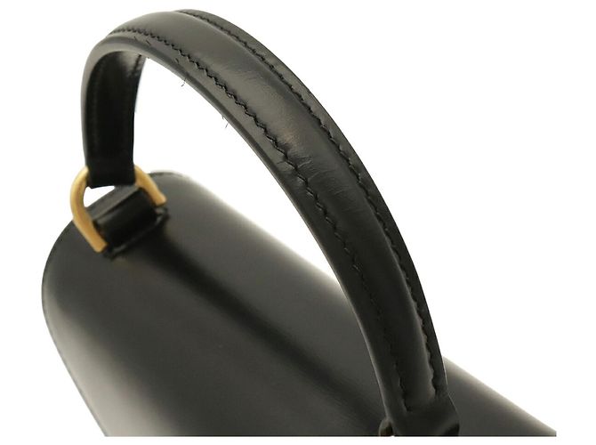Céline Bolsa de Ombro Celine Triomphe Mini Buzas Preto - vista 6