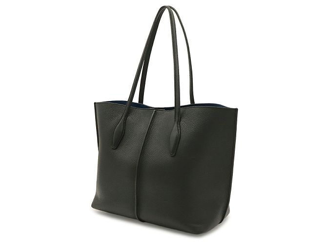 Borsa tote Tod's Joy in pelle nera blu beige Nero - vista 3