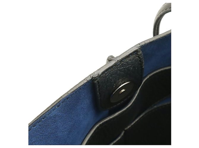 Borsa tote Tod's Joy in pelle nera blu beige Nero - vista 9