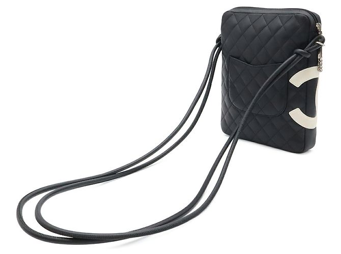 Chanel Cambon Line Medium Pochette Schultertasche Schwarz Weiß - Ansicht 3