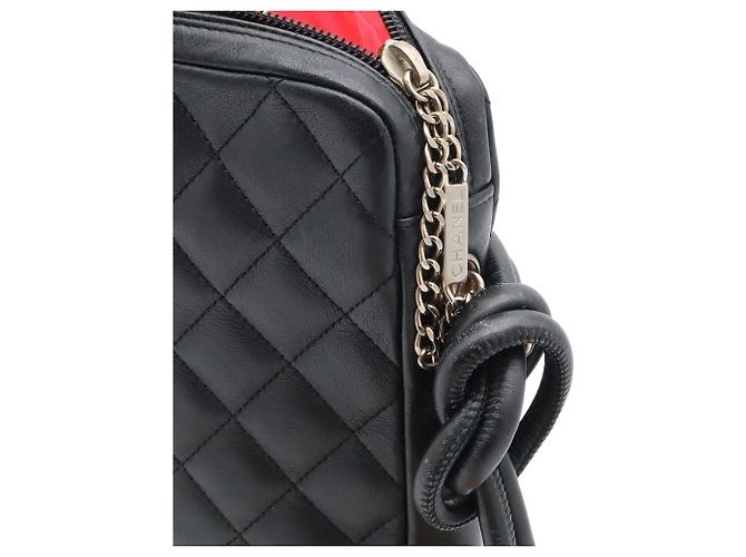 Chanel Cambon Line Medium Pochette Schultertasche Schwarz Weiß - Ansicht 6