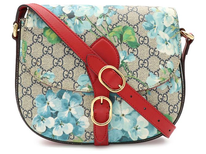 Borsa a tracolla/Pochette Gucci GG Blooms Supreme Rosso Blu Multicolore Beige - vista 2