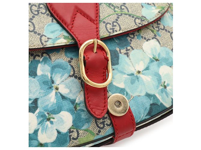 Borsa a tracolla/Pochette Gucci GG Blooms Supreme Rosso Blu Multicolore Beige - vista 6
