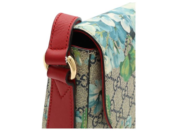 Borsa a tracolla/Pochette Gucci GG Blooms Supreme Rosso Blu Multicolore Beige - vista 7