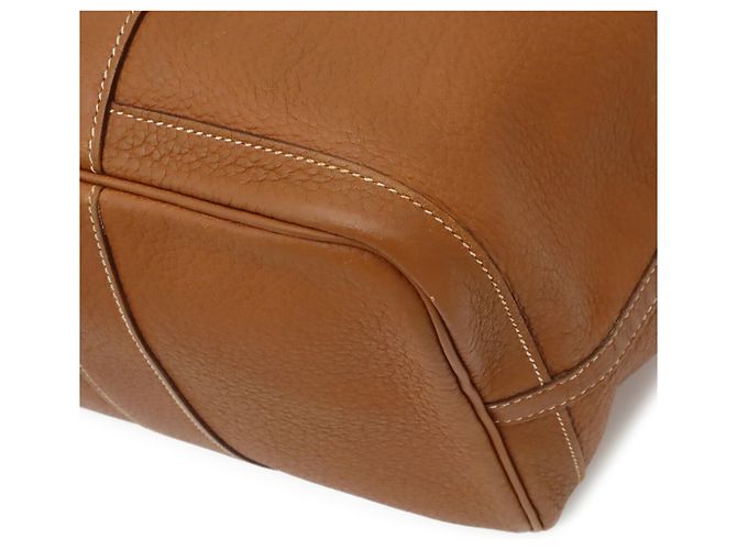 Hermès Bolso Tote Hermes Garden PM Amarillo Marrón claro Camello - vista 4