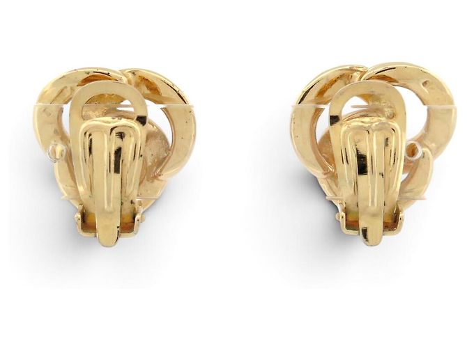 Céline VINTAGE CELINE VERSCHRANKTE RINGOHRRINGE CIRCA 80 GOLD Golden - Ansicht 3