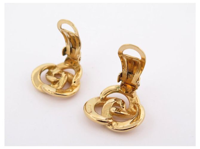 Céline VINTAGE CELINE VERSCHRANKTE RINGOHRRINGE CIRCA 80 GOLD Golden - Ansicht 7