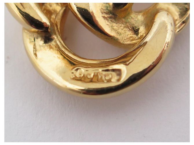 Céline VINTAGE CELINE VERSCHRANKTE RINGOHRRINGE CIRCA 80 GOLD Golden - Ansicht 8