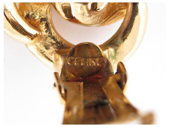 Céline VINTAGE CELINE VERSCHRANKTE RINGOHRRINGE CIRCA 80 GOLD Golden - Ansicht 9