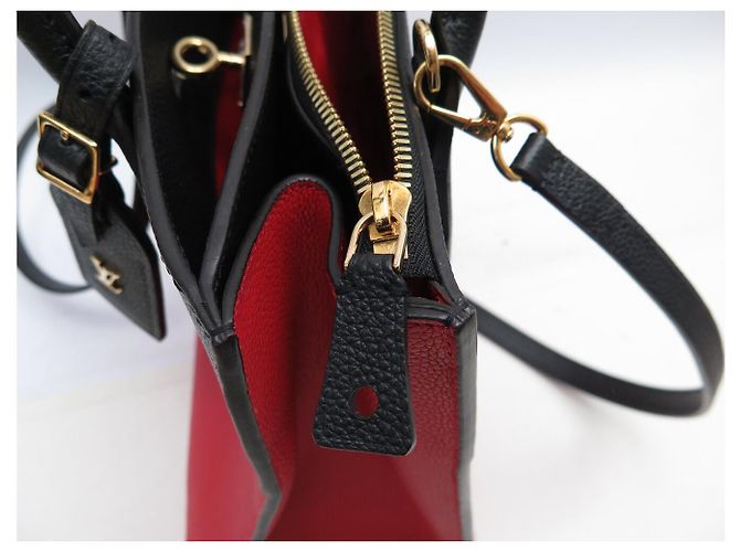 City Steamer BORSA A MANO LOUIS VUITTON STEAMER PM M54868 PELLE NERO ROSSO CON TRACOLLA - vista 13