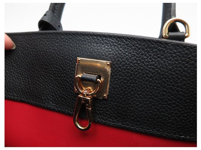 City Steamer BORSA A MANO LOUIS VUITTON STEAMER PM M54868 PELLE NERO ROSSO CON TRACOLLA - vista 15