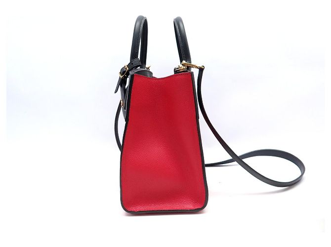 City Steamer BORSA A MANO LOUIS VUITTON STEAMER PM M54868 PELLE NERO ROSSO CON TRACOLLA - vista 4
