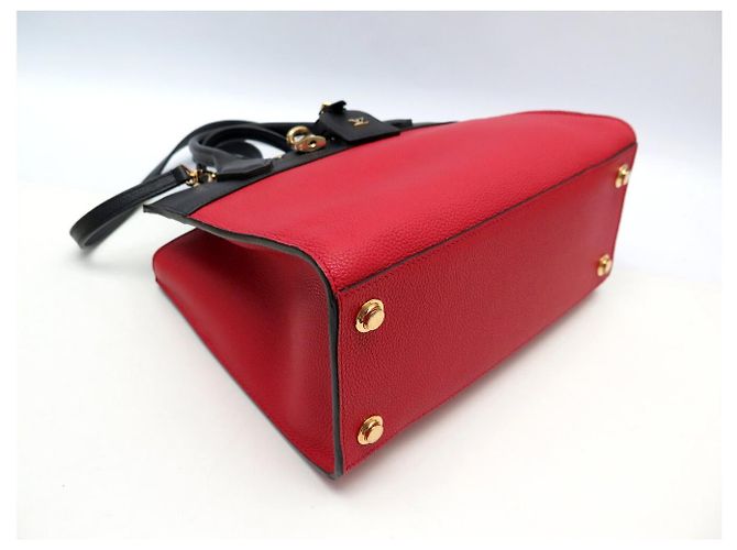 City Steamer BORSA A MANO LOUIS VUITTON STEAMER PM M54868 PELLE NERO ROSSO CON TRACOLLA - vista 5